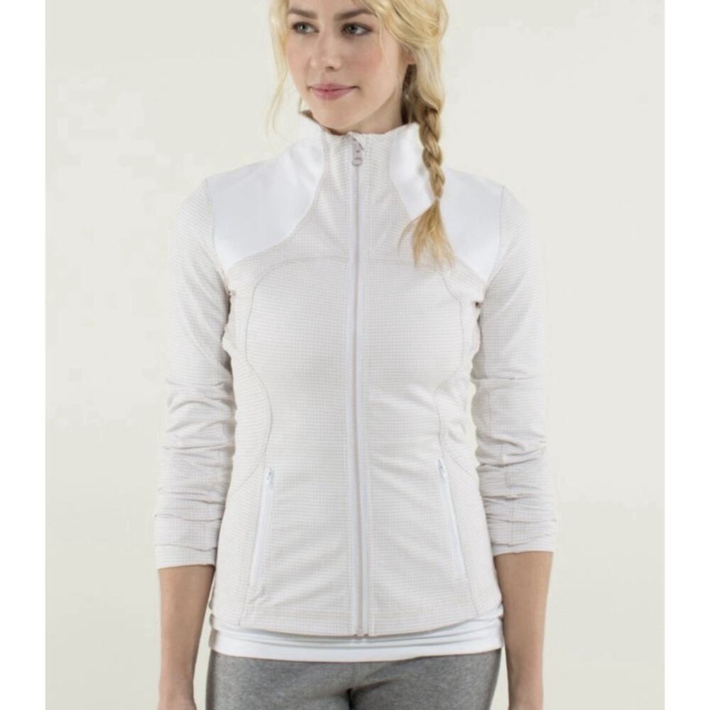 Lululemon Forme Jacket Zip Up Gingham Check Long Sleeve